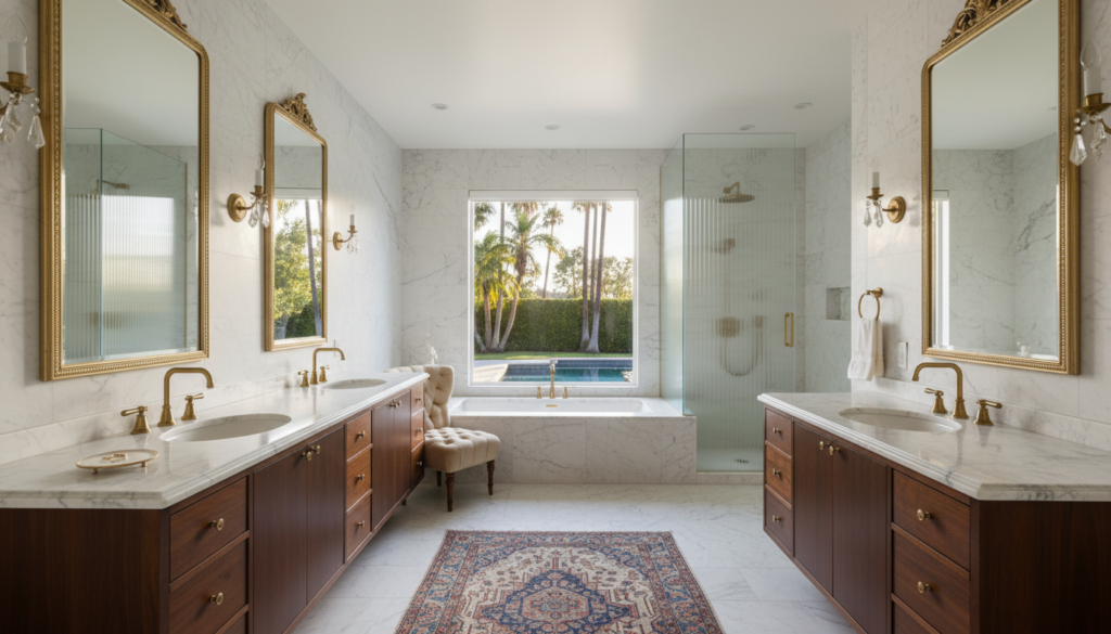 Marble Primary Bathroom, Beverly Hills